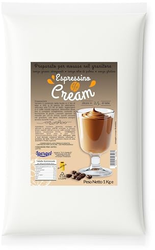 IPERGEL - Crema caffè Fredda Espressino Cream | Per Granitori | Preparato per Dessert ideale per Uso Professionale e Domestico | BS KG 1