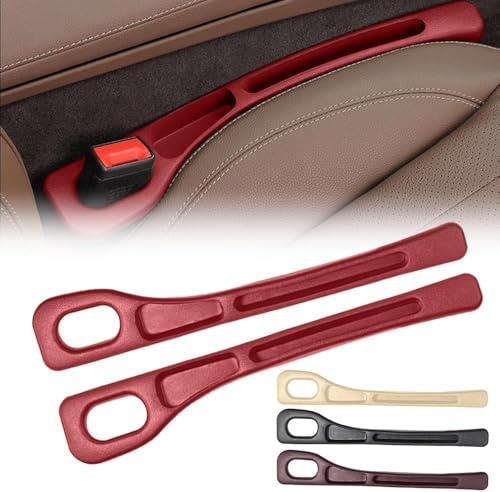 WENINETIES 2 Piezas Relleno para Huecos de Asiento de Coche para Nissan Navara D22 Navara D40 Navara D40 S Navara Np300 2000-2023, Organizador para Espacios de Asiento Interior Accesorios,Red