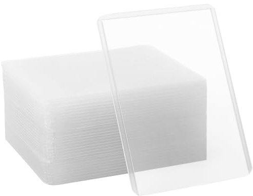 KQDRAVINE Toploader 9 x 10 cm kortfodral, 30 stycken hårdplast skyddande fodral, premium TCG-ärmar för handel och samlarkort, mycket transparent, robust kortfodral för samlare och spelare