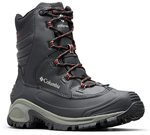 Columbia BUGABOOT III WATERPROOF botas de nieve impermeables Hombre , Negro (Black x Bright Red), 40.5 EU