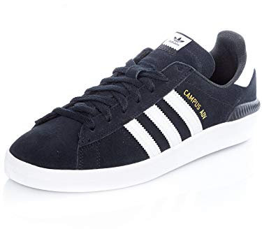 Adidas Mixte Adulte Campus ADV Chaussures de Skateboard, Noir (Negbás/Ftwbla/Ftwbla 000), 39 1/3 EU