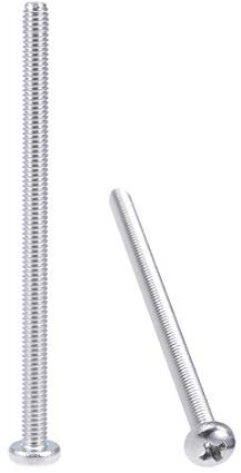 sourcing map M4x75mm Machine Screws Pan Phillips Cross Head Screw 304 Stainless Steel Fasteners Bolts 10Pcs