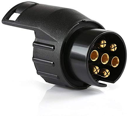 LIHAO Remorque Adaptateur Prise, Accessoires Universels, Adaptateur de Remorquage Imperméable 7 Broches vers 13 Broches Compatible avec Voiture et Camion