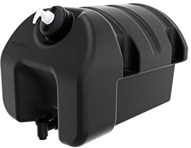 Serbatoio dell'acqua con supporto e materiale di fissaggio.