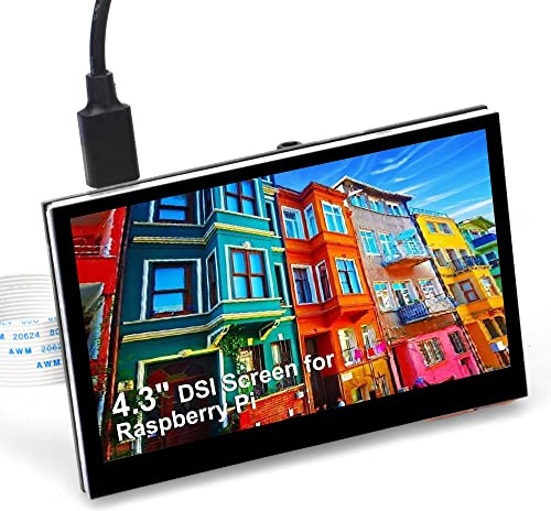 OSOYOO 4.3 Inch DSI Touch Screen for Raspberry Pi 5 4 3, IPS Display Monitor, Plug & Play LCD, 800x480 Compact Smart Home Dashboard Mini Display