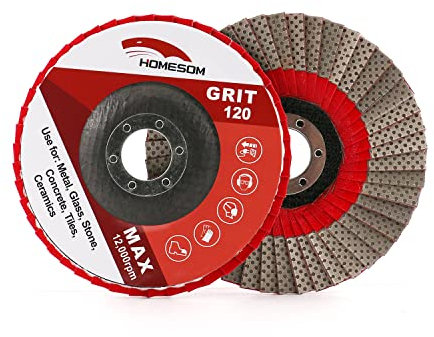 HOMESOM 5 Inch 1pc 120 Grit Grinding Wheels Flap Sanding Abrasive Disc For Angle Grinder Diamond Sanding Pad