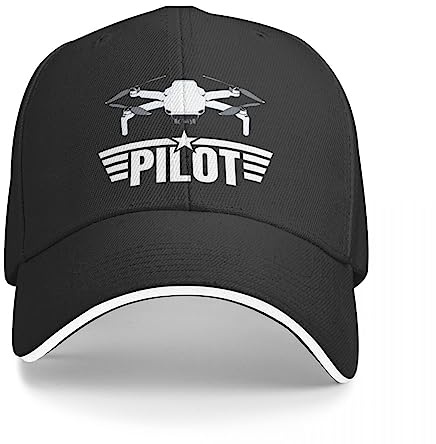 Casquette de Baseball Classic Plain Drone Pilot pour Quadcopter Drone Racing Pilot Casquette de Baseball Hip Hop Beach Hat Dames Chapeau de Pare-Soleil réglable pour Hommes Meilleur Cadeau