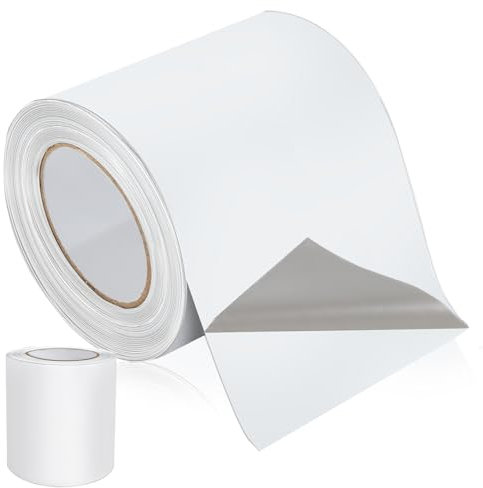 DBREAKS Cinta de Sellado de Butilo, 10CM*15M Cinta impermeable blanca, Cinta de sellado, Cinta de Butilo EPDM, Tela asfaltica autoadhesiva, para Vehículos Recreativos a Prueba de Fugas