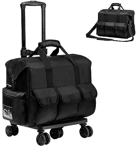 Nurse Rolling Medical Duffle Bag Work Nursing School College Student Must Have Clinical Home Health Cna Nr Gifts Carry On Bag with Wheels Doctor Emt Ems Healthcare Equipment Homecare Physician (Black)