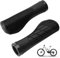 Fahrradgriffe, Gummi Rutschfester Lenkergriffe, Ergonomische Fahrradgriffe, Aluminium Zweiseitig Verschlussring Fahrradgriffe für 22 mm Fahrrad Mountainbike Scooter Rennrad(Schwarz)