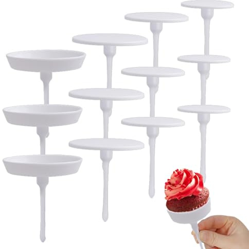 12Pcs/3 Sets Cake Flower Nail Tools Set Plastic Cake Decorating Nails Cake Flower Nail Lifters Set Cake Flower Needles for Cake Flowers Decoration, 4 Sizes
