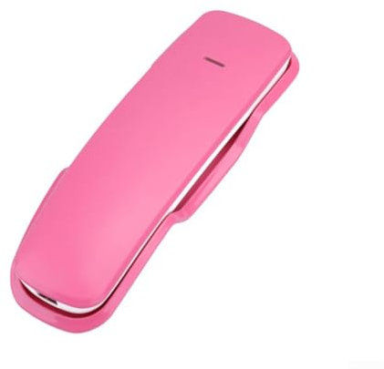 Hasaller Téléphone filaire sans fil avec indicateur LED de mémoire à 13 chiffres - Sonnerie sonore - Support mural ou de bureau - Pour la maison, le bureau, le dortoir - Rose