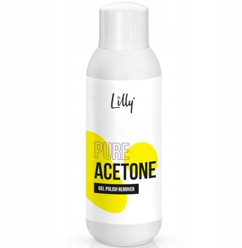 Lilly Acetone 100ml - Acetone cosmetico con profumo di agrumi - Rimuove smalto, gel UV, acrilico e suggerimenti - Solvente professionale per unghie per manicure e pedicure