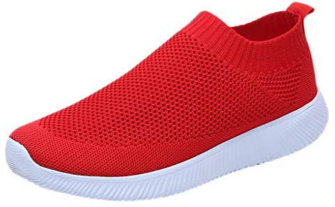 Ortopedisk 43 lätt bekväm promenadsko - fritidssko slip-on sneaker löparnät andningsbart halkfri sko 2026 nya dagliga minimalistiska löparsneakers