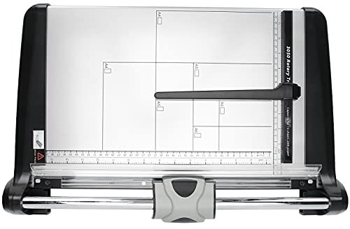 ZAICOLER A4 Pappersskärare Kolstål Rullkniv Skär 15 Ark Effektiv Skärlängd | Skär Papper Kort Foto Film Läder för Kontorspersonal Fotostudieanställda Skol Lärare Säker Design Enkel Användning 55x34x9cm