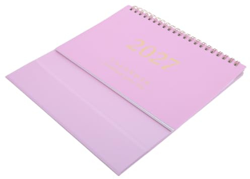 FUNNETOYU Skrivbordsplanerare med Tvådelad Trådbindning Månaders Akademisk Kalender för Hem och Stående Bordskalender