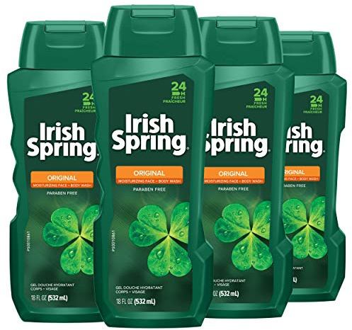 Irish Spring Original Body Wash for Men - 18 Fl Oz (Pack of 4)