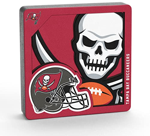 YouTheFan Unisex-Erwachsene Tampa Bay Buccaneers Magnet aus der 3D-Logo-Serie, One Size