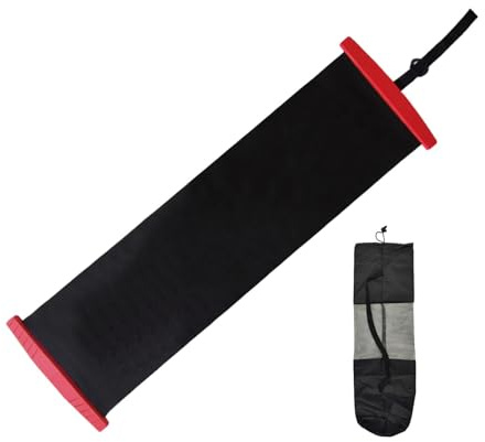 F Fityle Tabla Deslizante para Entrenamiento de Equilibrio con Tope y Botines para sobre Hielo para Patinaje, Negro