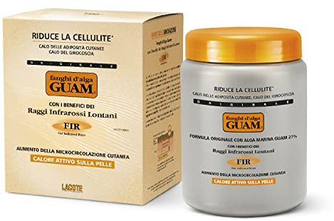 Guam, Algenfango Guam FIR, Reduziert Cellulite und Fettdepots, mit Tourmalinee für die Vorteile der Fernen Infrarotstrahlen, Aktive Wärme auf der Haut, Made in Italy, 1 kg Packung