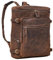 STILORD 'Alvar' Businessrucksack Herren und Damen Leder mit Laptop-Fach bis 15,6' Studenten-Rucksack Laptoprucksack Cityrucksack Echtleder, Farbe:zamora - braun