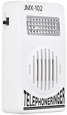 HUIOP Lumière de téléphone pour malentendants,Sonnerie de téléphone puissante Amplificateur 70 DB Aide à la Sonnerie Cloche Lumineuse stroboscopique avec lumière Flash Convient pour téléphone Fixe