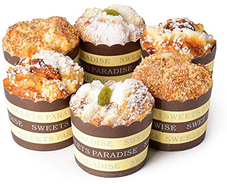 SIYANO Lot de 6 simulations de gâteaux jaunes simulés pour muffins, pain, dessert, décoration de fête