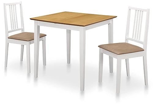 LAPOOH 3-TLG. Matgrupp MDF vit, matbord med stolar, matbord grupp, matsalsgrupp, köksbord med stolar, bordsgrupp – 276408