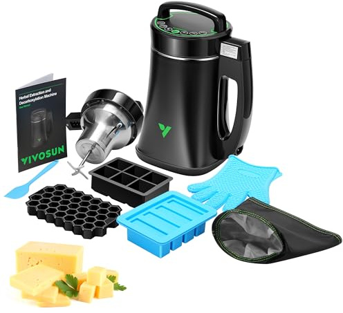 VIVOSUN Herbal Decarboxylation and Infusion Machine, Botanical Extractor and Infuser for Making Butter, Oil, and Tinctures, Includes Recipes and Complete Accessories