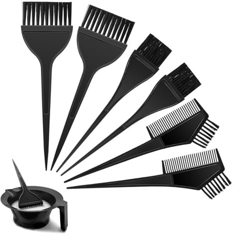 6 Stück Haarfärbepinsel Set Applikator Werkzeuge Haarfärbe Bürste Haare Färben Zubehörfärben Farbpinsel Haarfärbekamm für Barbershop Haarfärbemittel Salon Home Coloring