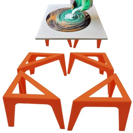 Baoqifong 4 pièces Supports de peinture en toile, étagère triangulaire pour versement d'acrylique liquide, fournitures de peinture