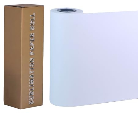120gsm Sublimation Paper Roll 24 Inch x 160 Feet Fast Dry Heat Sublimation Transfer Paper 2 Core Compatible with Inkjet Printer