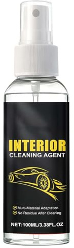 Generico Detergente per Interni Auto – Spray 100 Ml per La Pulizia E La Cura dei Rivestimenti, Ripristina Plastiche, Gomme E Superfici Sintetiche, Adatto per Auto, Camion, Camper