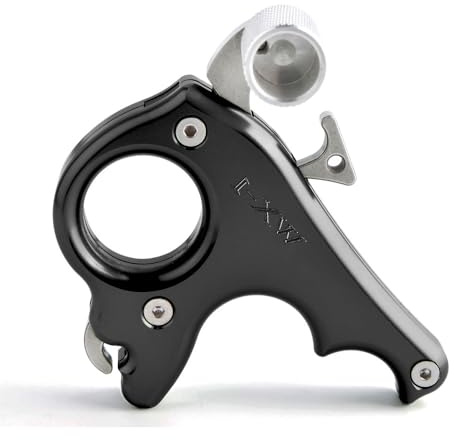 ZSHJG Bogenschießen Release Aids 3 Dedos Compoundbogen Release Aids Getriebe Bogenschießen Zubehör (Schwarz)