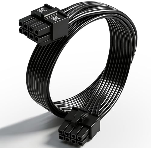 COMeap CPU 8 Pin Male to CPU 8 Pin (4+4 Detachable) Male EPS-12V Motherboard Power Adapter Cable for Corsair Modular Power Supply 25-inch(63cm)