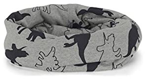 Sterntaler - Kinder Baby Jungen Allrounder Loop Halstuch Schal gemustert Dinosaurier-Alloverprint, silber - 4522152, Größe M