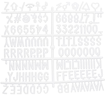 Securit WLB-SET-LA Set mit zusätzlichen Buchstaben für Pinnwände, aus Filz, Weiß