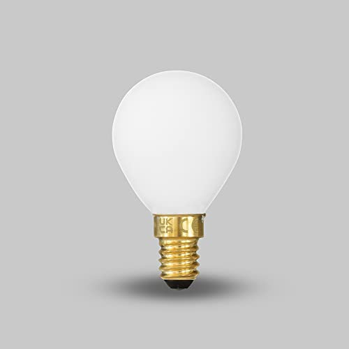 Soho Lighting 4W Watt 2800K Warm White E14 Small Edison Screw Matt White G45 Golfball Dimmable Energy Saving LED Light Bulb | Suitable for All Switch Types, Long Lasting, Highly Efficient