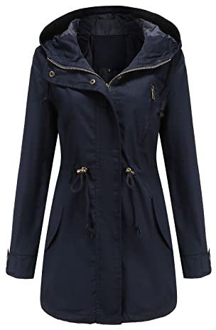 GFPGNDFHG Regenmantel Damen Wasserdicht, Damen 2.5l Jacket Bohusleden L atmungsaktive, leichte Regenjacke, wasserdichte Fahrradjacke mit 20.000 mm Wassersäule Schuhe Damen Jeansjacke Black Grace