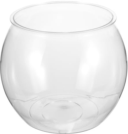 FRCOLOR transparentes Aquarium Fischbehälter Betta-Fischschale schildkröten Aquarium Dekoratives Esstischdekoration durchsichtiges Fischglas aus Kunststoff Desktop-Fischglas Mini