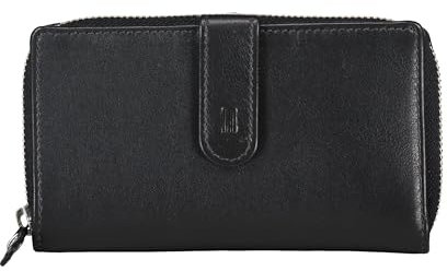 Hausfelder Manufaktur Geldbörse Nappa mit RFID-Schutz (Schwarz)