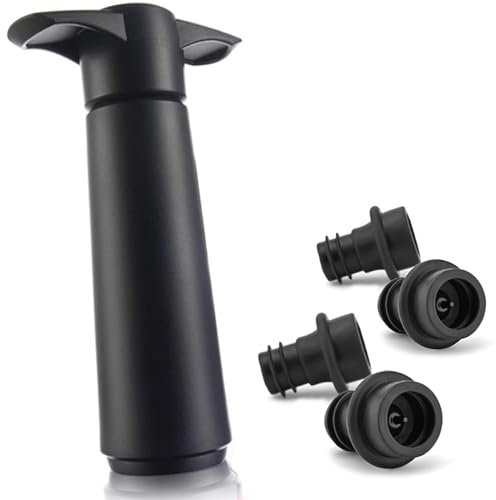 Weinflaschenverschluss, Mit 4 Vakuum Stopfen Wein Vakuumpumpe, Weinverschluss