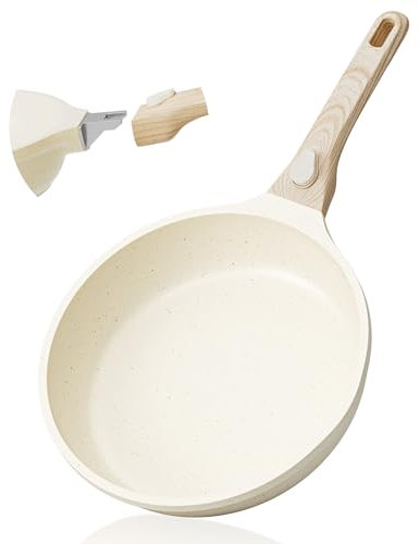 RIOVARM 24 cm Induction Antiadhésive Poêle à frire avec Poignées Détachables, Poêles à œufs sans PFOA, Poêle à omelette Convient pour le lave-vaisselle et le four, Camping Pan Pour tous les poêles
