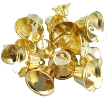 UTHCLO 120 St Mini Julbjällror i Guld för DIY Julpyssel Dekorativa Hängande Små Klockor för Julgran och Stilfulla Juldekorationer för Fest och Familj