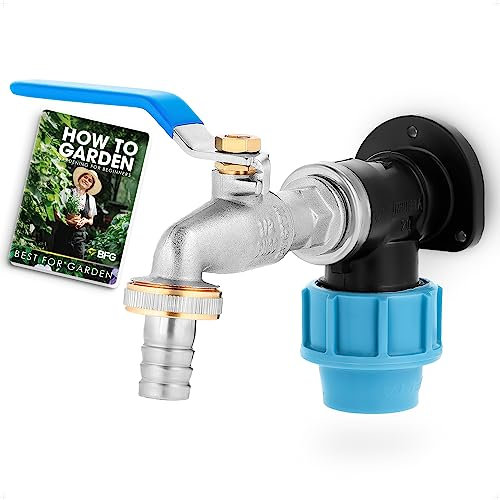 BFG Diamond Garden Set: TAP EN 13828-A-CU mit Ballventiltyp 2500 und PE-Wandstopfen PN16 | Geeignet zum Trinkwasser -Water -Wahnsinn mit einem Gartenschlauchanschluss