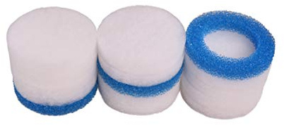 INGVIEE Compatible Esponja de Prefiltración y Almohadillas Filtrantes para Eheim Ecco Pro 130 200 300 (12x Blanco, 3X Azul)
