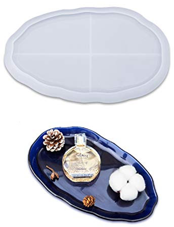 FineInno Tablett Epoxidharz Formen,Schale Silikonformen Epoxidharz,Ovale Resin Formen,Gießform für DIY Obsttablett Kunsthandwerk Heimdekoration