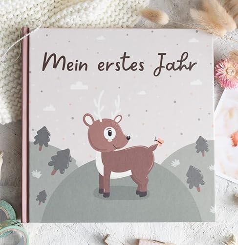 Babybuch - Mein erstes Jahr - Babyalbum - für Mädchen oder Junge - Babytagebuch