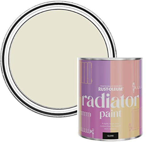 Rust-Oleum Beige Heat Resistant Radiator Paint in Gloss Finish - Oyster 750ml