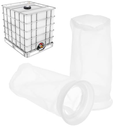 PATIKIL 4 IBC Lid Filter 3 Pack 220mm Long Washable Nylon Fine Mesh Filter IBC Tank Container Accessories for Rainwater Tank Rain Tank Ton Barrel Cover